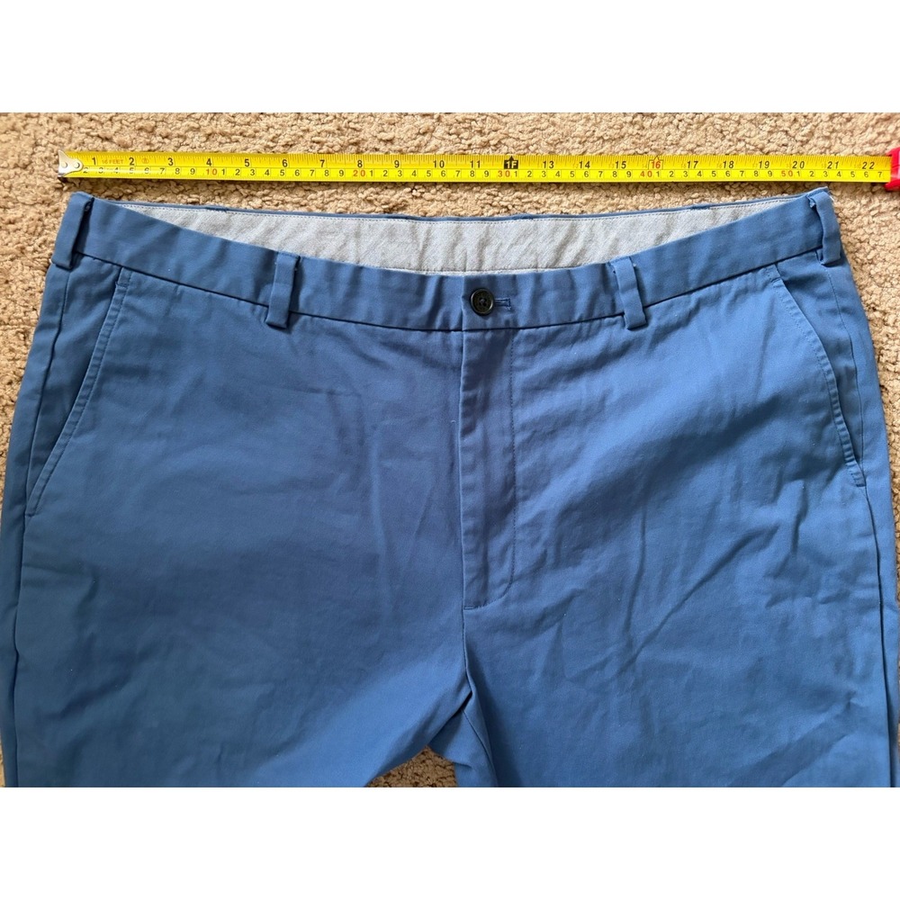 Brooks Brothers Chino Pants Trousers Blue Supima Cotton Stretch Men's 42x30 JBHS - Picture 3 of 10